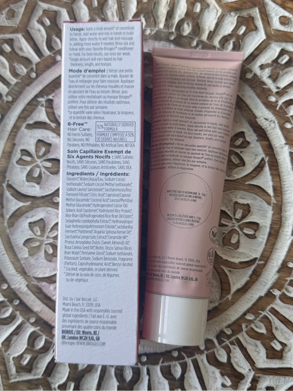 Briogeo Don’t Despair Repair Rich Rice Shampoo Concentrate 3 oz 90ml New